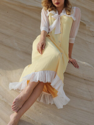 Tulle sleeves dress